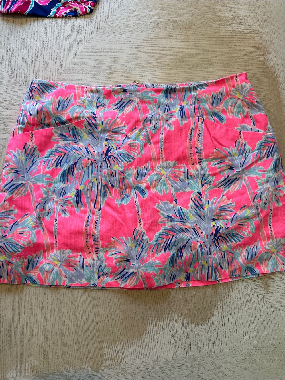 Lilly Pulitzer Pink Palm-Print Skort